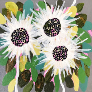 Abundance #15, abstract everlasting flowers by Tracy Algar