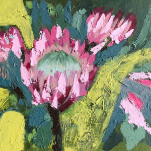 Protea-abstract-oil-painting