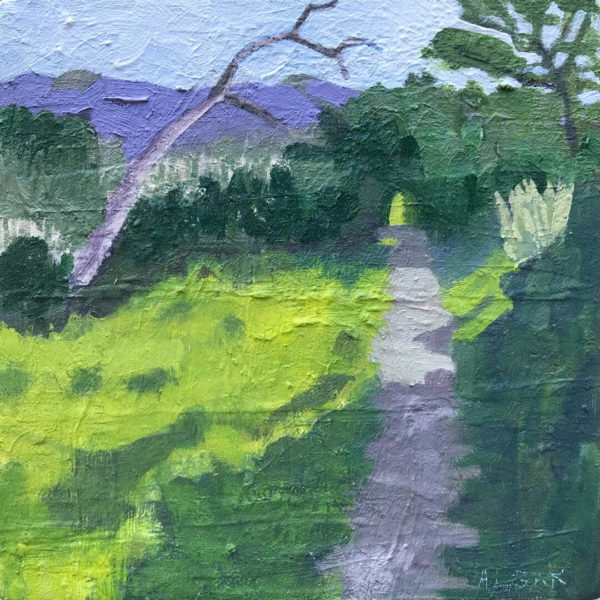 © Tracy Algar, Wandelpad 1. Oil on canvas, 20 x 20 cm.