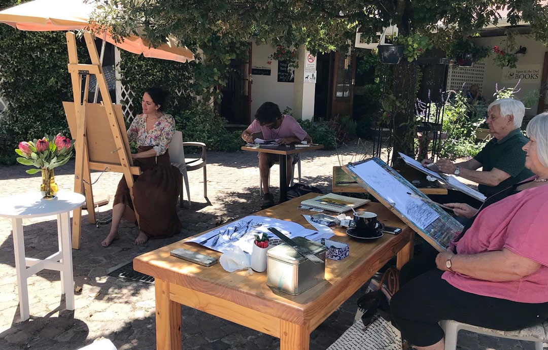 Art Sessions at Egret + the Owl Book Café, Stanford