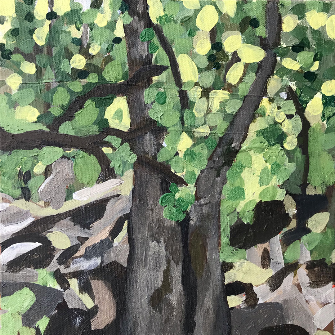 acrylic landscape painting: Forest #1
