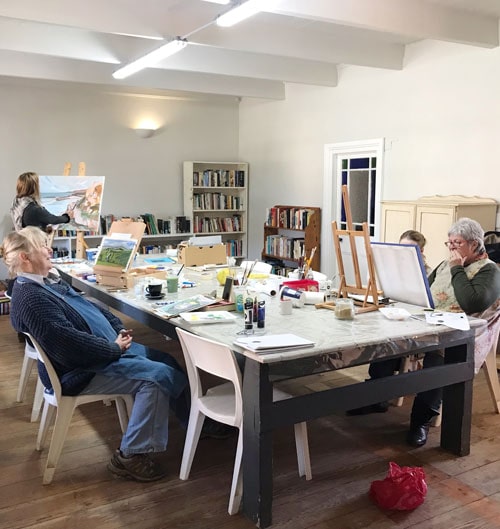 Egret-and-the-Owl-art-class-min Painting classes in Stanford