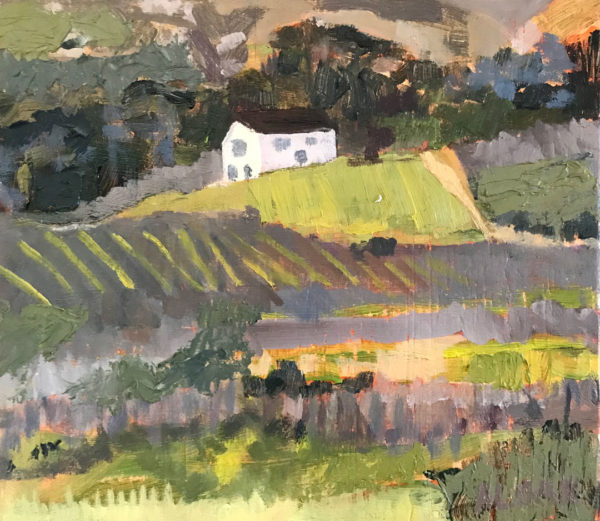 View from Zesty Lemon oil on cradled plywood Tracy Algar