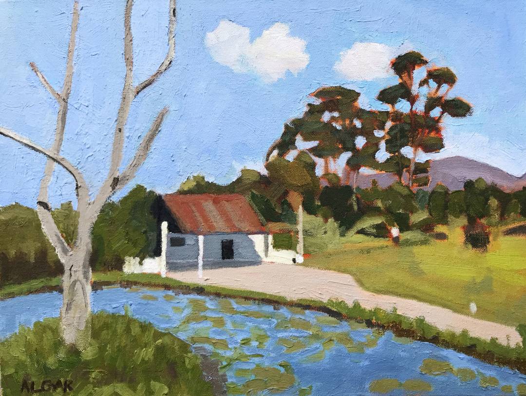 Dead Tree Island, oil on canvas, Tracy Algar