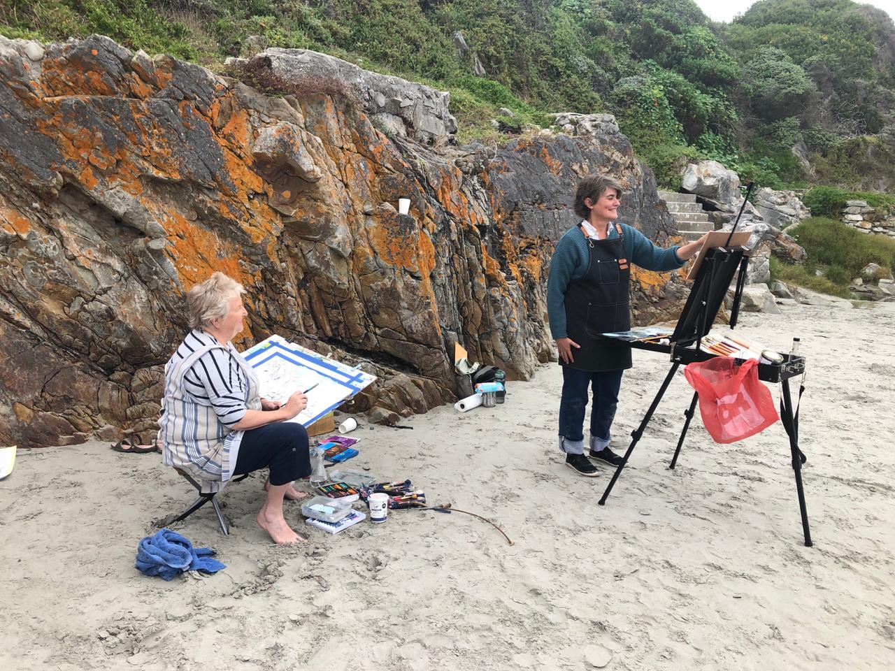 Catherine-and-Tracy-at-Voelklip-Beach