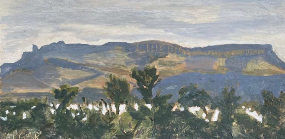 Tracy Algar - Camdeboo Mountains from Palmietfontein Road - original Karoo oil painting